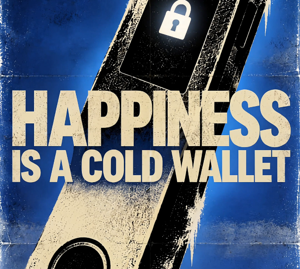 Protocol Posters | Happiness Is a Cold Wallet | Anthony Anger